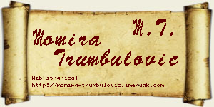 Momira Trumbulović vizit kartica